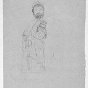 Dessin de la statue de saint Judicaël