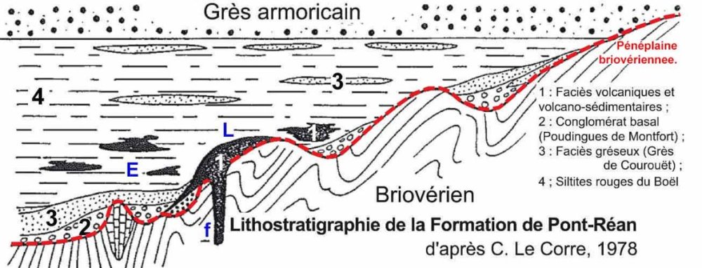 Fig. 9 - Lithostratigraphie de la formation de Pont-Réan