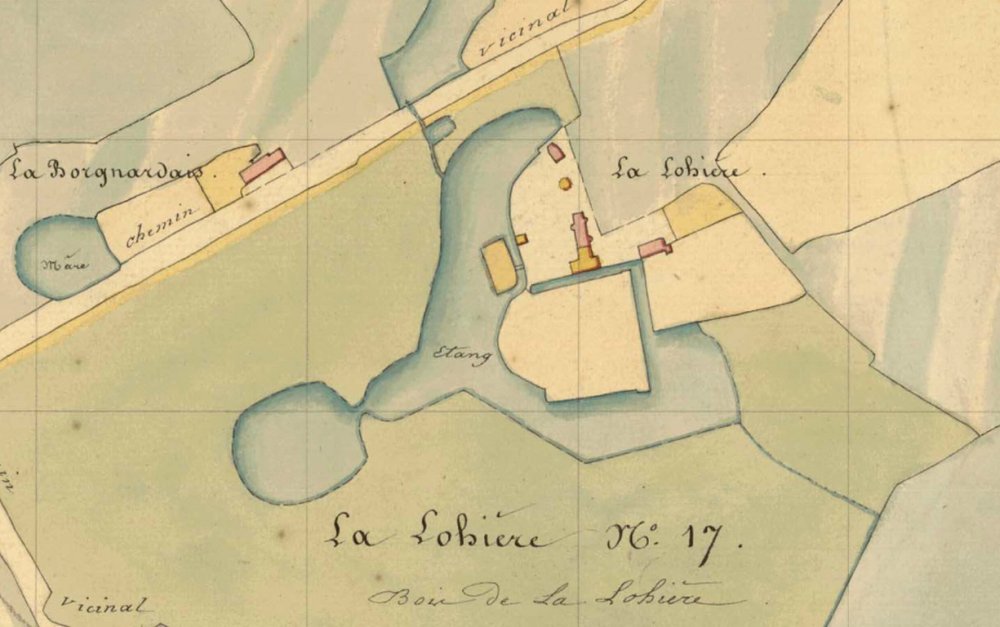 Plan cadastral du chateau de la Lohière