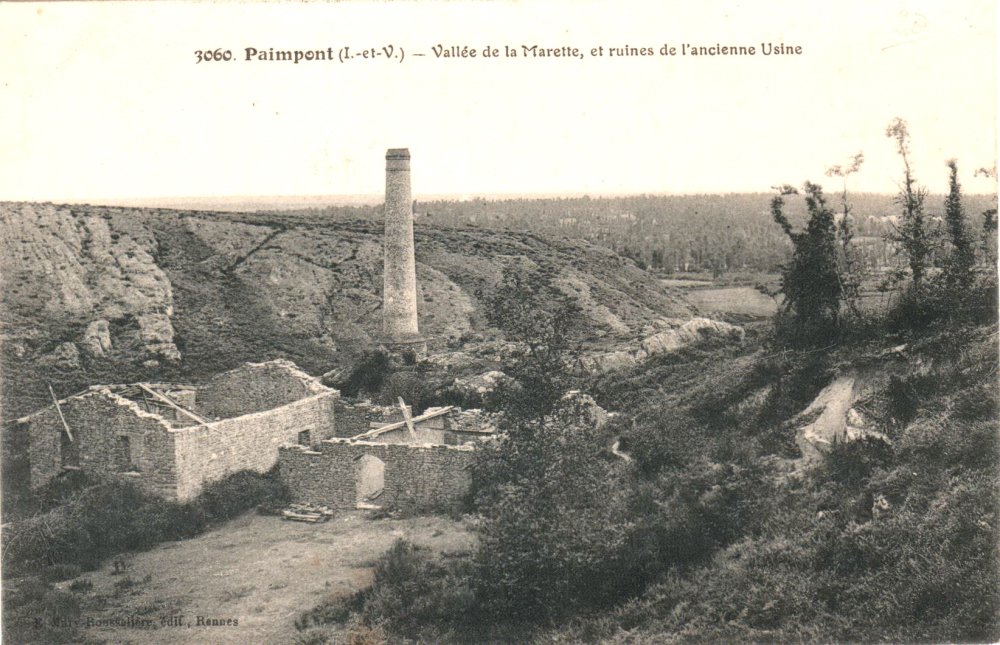Ruines de l'usine chimique dans le Val de la Marette