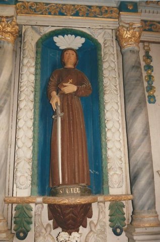 Statue de saint Utel de Mauron