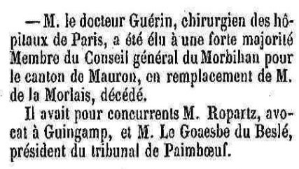 Docteur Alphonse Guérin au conseil général