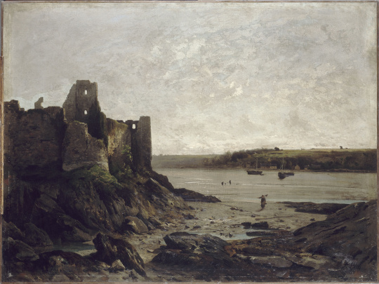 Ruines du château de Guildo, à marée basse