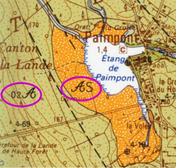 Géologie de l'étang de Paimpont