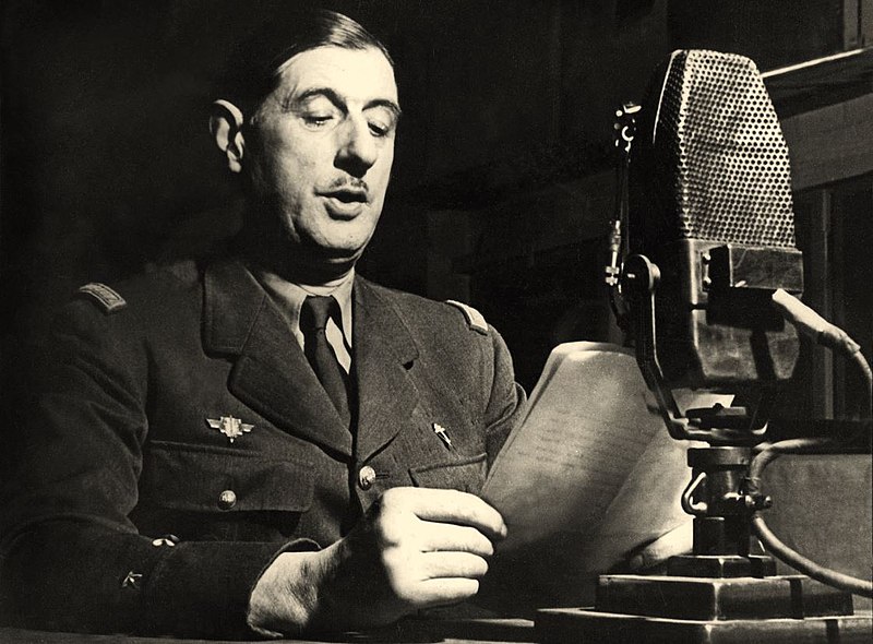Charles de Gaulle au micro de la BBC à Londres